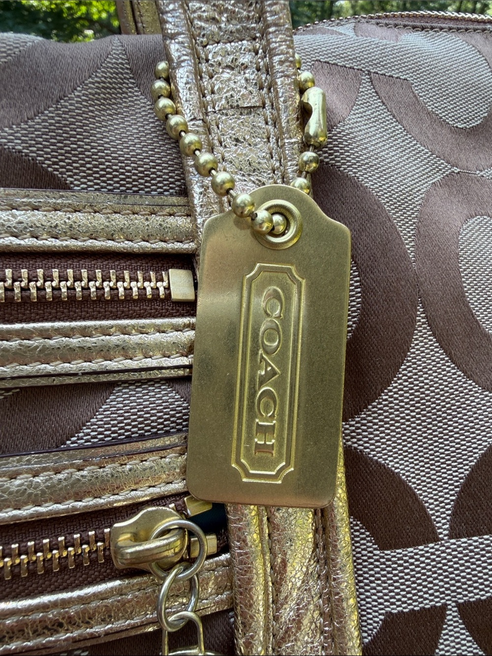 Coach Poppy Op Art Glam Tote (Style No. 13826) in Signature C Canvas - Picture 4 of 17
